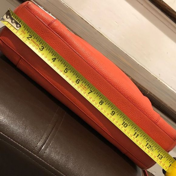 SOLD  COACH Vintage Orange Tangerine Crossbody Briefcase Shoulder Bag - Picture 13 of 16